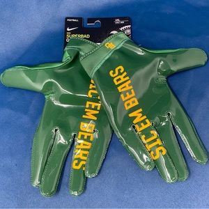 Nike Superbad 6.0 Baylor Bears Sick'em Football Gloves Green (DX5445-312) Sz 4XL